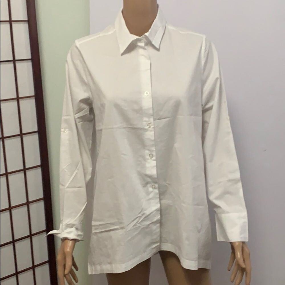 BEHIND THE SEAMS WHITE SHIRT SIZE M